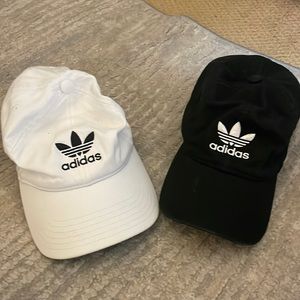 Black and White Adidas hats